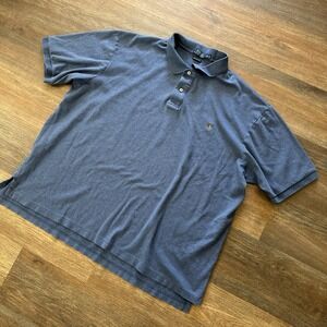 Polo Ralph Lauren Pima Soft Touch Blue Polo Men's Sz 3XLT‎ Flesh Pony